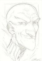 Vulture from Spider-Man Side Portrait Pencil Art - Signed Comic Art
