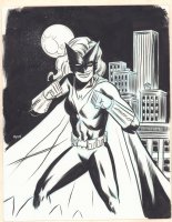 Batwoman with Background Commission - Signed by RWIV Comic Art