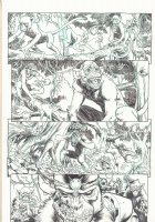 Bionic Monkey Interior Art Page - Blue Line Ink Art Only - Signed art by ? Comic Art