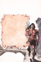 Conan Fronticr Contents Page Painted Color Art - 2005 Signed Comic Art