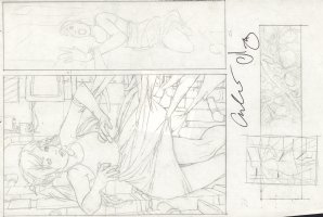 The Door Pencil Art - Lize Bound by Monster - Signed  Comic Art