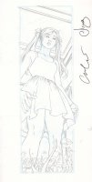 The Door Pencil Art - Lize Full Figure from the Floor Angle - Signed Comic Art
