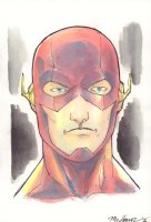 The Flash Portrait Color Art - Signed Comic Art