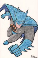 Batman Crayon Color Art Drawing - 2019 Signed Comic Art
