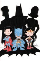 Superman, Batman, and Wonder Woman Color Art - Signed Comic Art