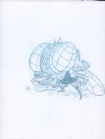The Fly Anamorphic Pencil Sketch - Signed Comic Art