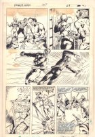Power Man and Iron Fist #107 p.21 - PM & IF vs. Action the Hammer of Judgement - 1984 Signed Comic Art