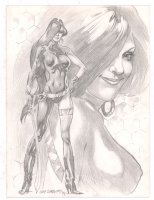 Sexy Babe Character - 2004 Signed Comic Art
