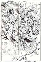 Thanos Infinity Siblings #1 p.55 - Galactus Splash & Thanos Action - 2018 Signed Comic Art