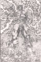 Thanos Highly Detailed Pencil Commission - Signed - 2014 Comic Art