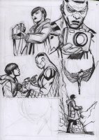 The Falcon With Camerawoman Page Layout Comic Art