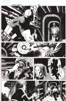 Captain America #2 p.16 - Cap & Sharon Carter Agent 13 Action vs. AID Agents - 2004 Comic Art