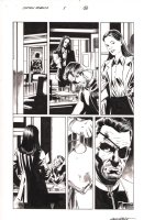 Captain America #5 p.22 - Nick Fury and Teresa Lockett - 2005 Signed  Comic Art