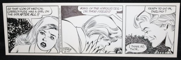 The Heart of Juliet Jones Daily Strip - 8/15/1987 Signed Comic Art