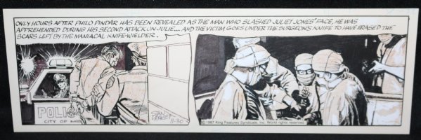 The Heart of Juliet Jones Daily Strip - 11/30/1987 Signed Comic Art