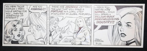 The Heart of Juliet Jones Daily Strip - Comic Artist - 4/22/1987 Signed Comic Art