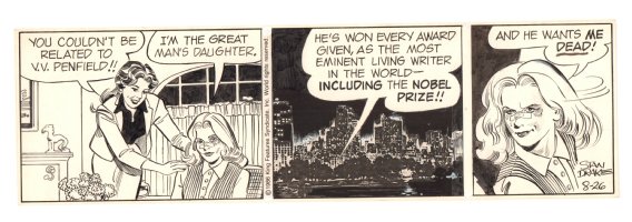 The Heart of Juliet Jones Daily Strip - 8/26/1986 Signed Comic Art