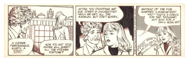 The Heart of Juliet Jones Daily Strip - 12/1/1981 Signed Comic Art