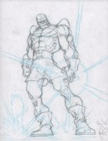 Thanos Summoning Power Pencil Sketch - Signed Comic Art