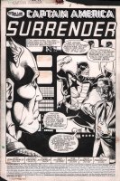Captain America #345 p.1 - Surrender Title Page - 1988 Comic Art