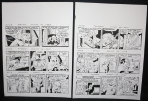 Little Orphan Annie 2pc Daily Strips - Whole Week of 8/23 - 8/30 2003 Signed  Comic Art