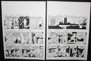 Little Orphan Annie 2pc Daily Strips - World Trade Center Memorial - Whole Week of 9/8 - 9/13 2003 Signed  Comic Art