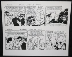 Little Orphan Annie 2pc Daily Strips - 6/15 & 6/16 2001 Signed Comic Art