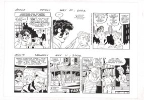Little Orphan Annie 2pc Daily Strips - 5/10 & 5/11 2002 Signed  Comic Art