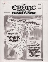 The Erotic Worlds of Frank Thorne Cover Prelim Ink & Wash Art Comic Art