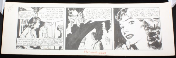 Dr. Guy Bennett Daily Strip - 12/7/1959 - Brunette Babe Featured Comic Art