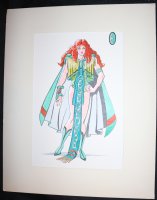The Enchantress DC Design Girls Color Art over a STAT - 1980s Comic Art
