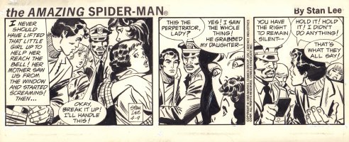Spider-Man Daily Strip - Peter Gets Arrested - 4/9/1985 Comic Art