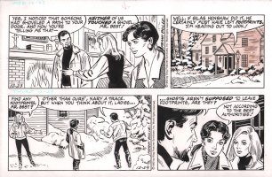 The Heart of Juliet Jones Strips 12/23/92 & 12/24/93 - Ghost Snow Shoveler - Signed Comic Art