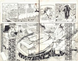 Leonard Nimoy's Primortals? #6 pgs. 12 & 13 - Spaceship DPS - 1995 Signed Comic Art