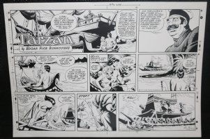 Tarzan Sunday Strip (Russ Manning's File Copy) STAT #2425 - 8/28/1977 Comic Art