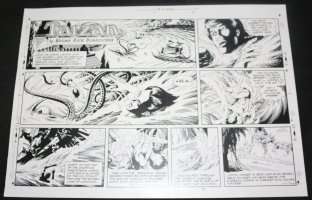 Tarzan Sunday Strip (Russ Manning's File Copy) STAT #2446 - Babe Taken by the Kraken - 1/22/1978 Comic Art