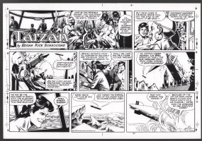 Tarzan Sunday Strip (Russ Manning's File Copy) STAT #2450 - 2/19/1978 Comic Art