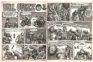 The Adventures of Bull O'Fuzz Two Page Story - LA  Comic Art