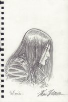 The Female Kimiko from The Boys (Comics Version) Side Bust Pencil Art - A - Signed Comic Art