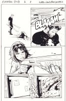Elektra: Black, White & Blood #2 p.8 - Elektra and Joon kill Cesar - 2022 Comic Art