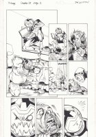 Outrage (Webcomic) #13 p.2 - Outrage & BDSM Guy Choking - Signed Comic Art