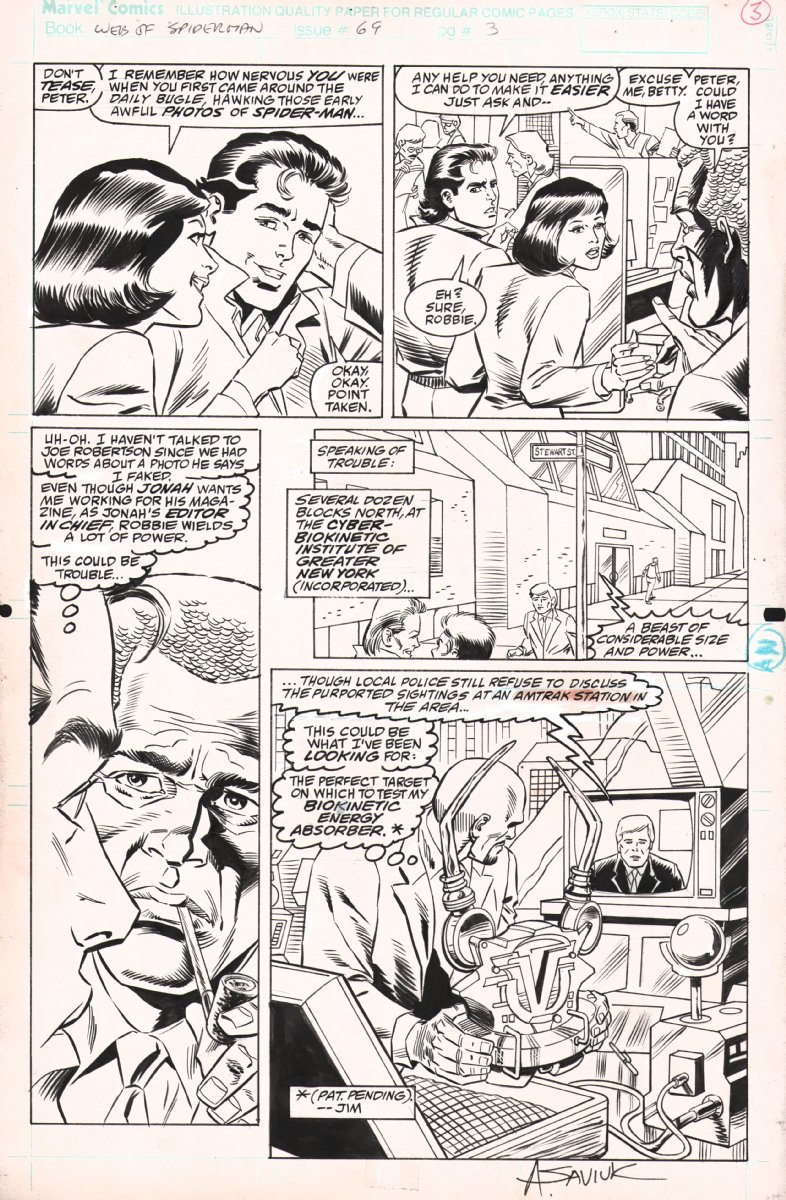 Web of Spider-Man #69 p.3 - Peter Parker, Betty Brant, | Nerd Crawler