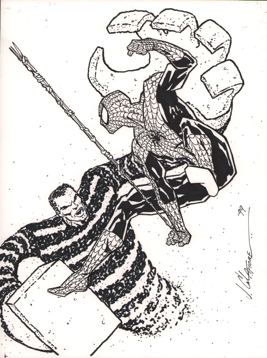 Comic Art For Sale from Anthony's Comicbook Art, Spider-Man VS Sandman ...