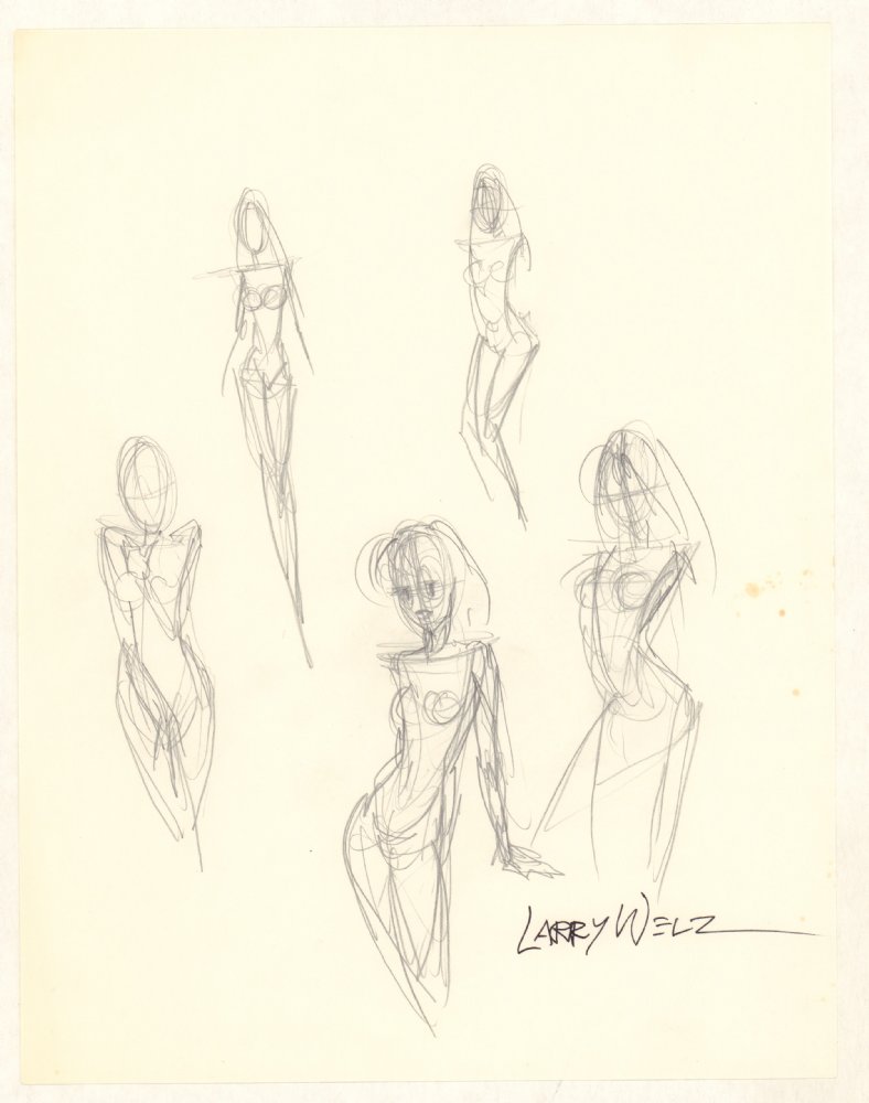 5 Nude Girl Sketch w/ Various Poses - Signed for sale | Nerd Crawler