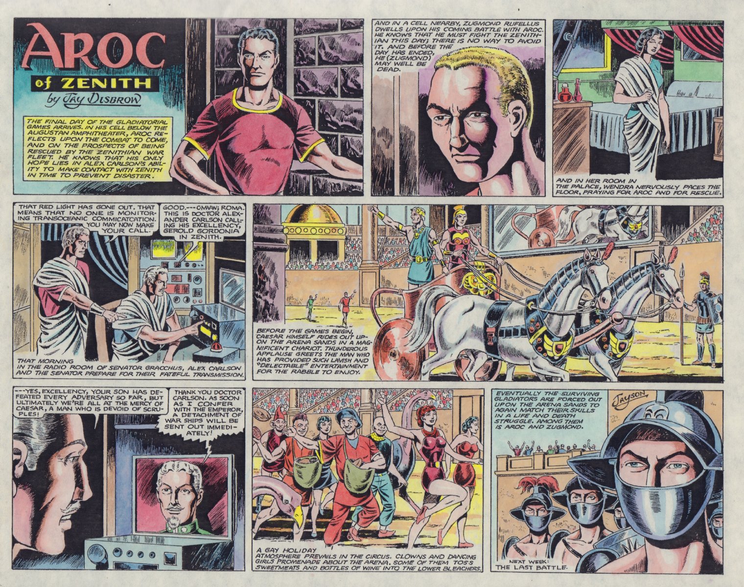 Aroc of Zenith Sunday Strip Color Guide Art #105 - | Nerd Crawler