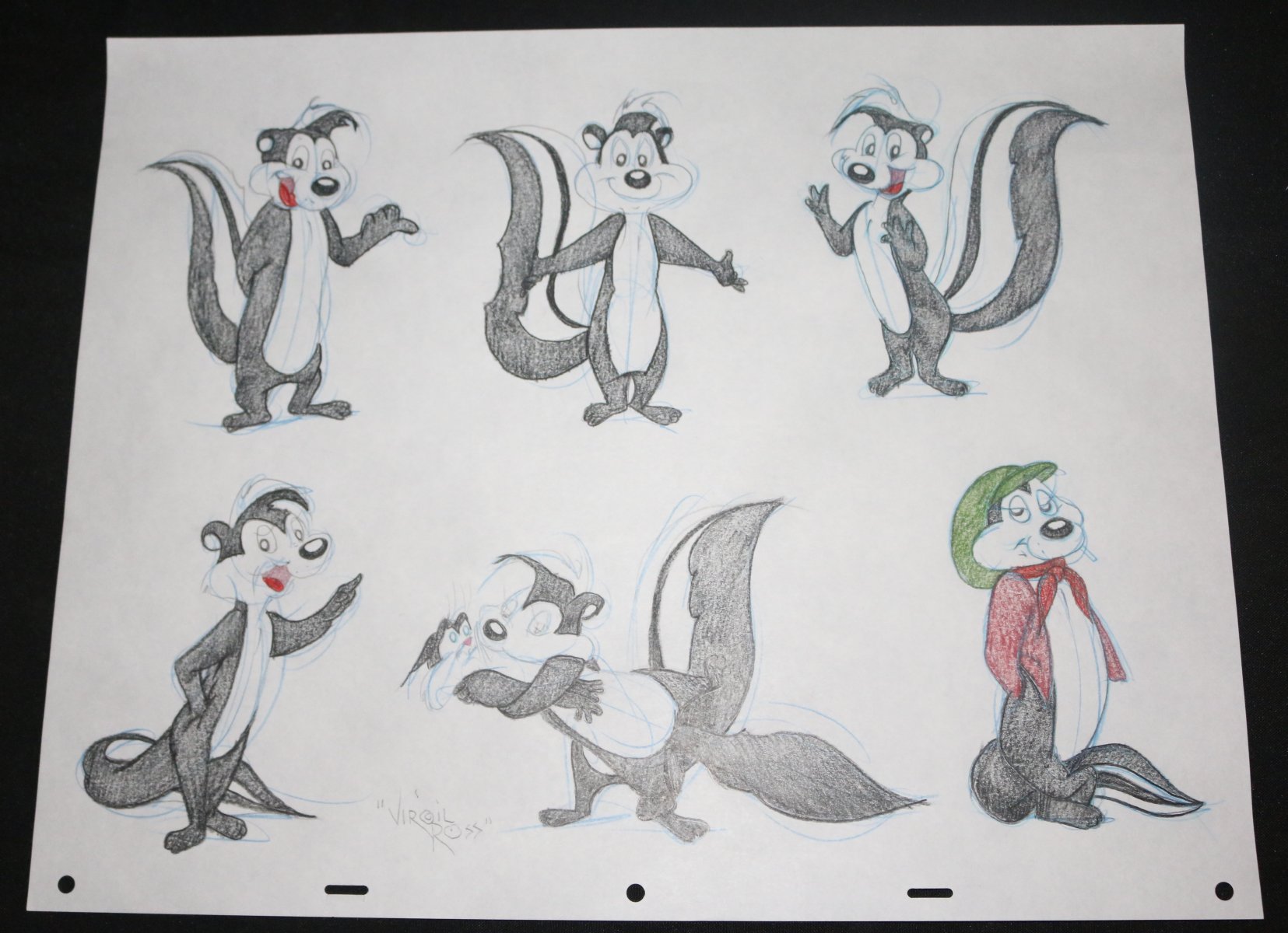 Pepe Le Pew - B - Looney Tunes Color Art Model Sheet | Nerd Crawler