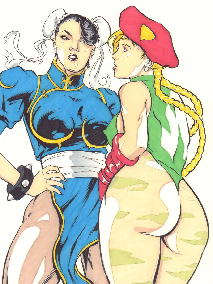 Chun-Li and Cammy from Street Fighter Sexy Color Art | Nerd Crawler