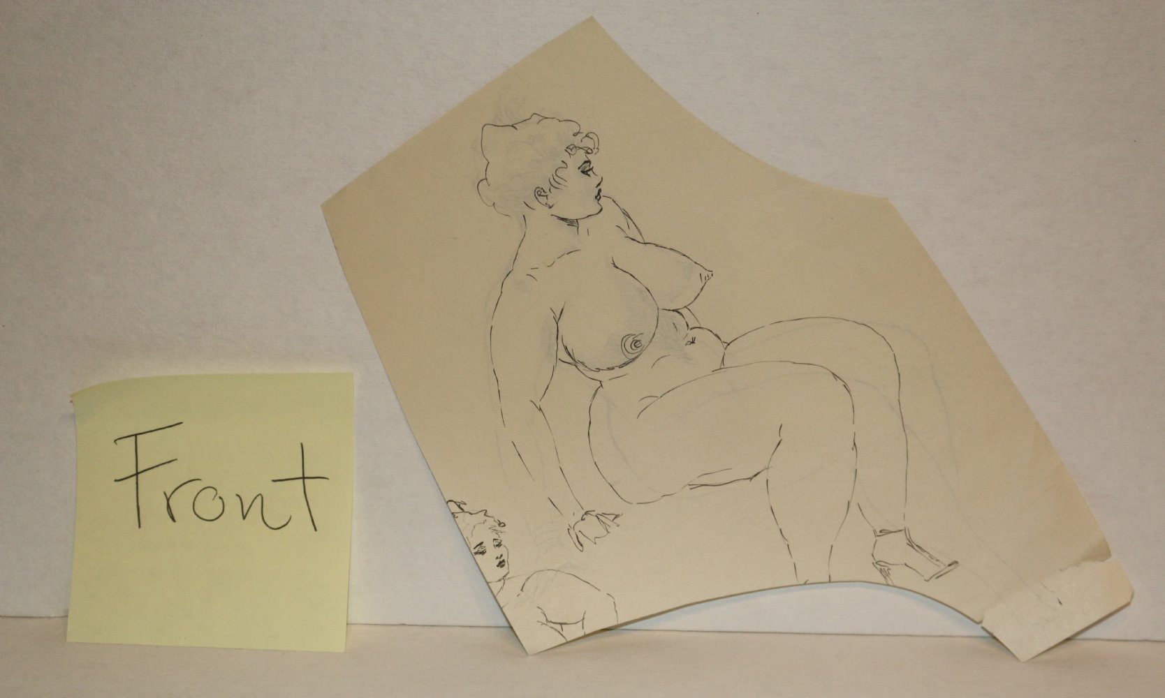 Nude Plus-Size Woman Sitting Drawing - Two Full Figure | Nerd Crawler