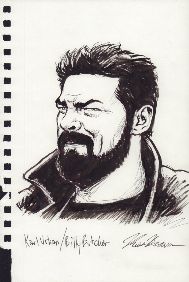 Billy butcher from the boys karl urban amazon version bust art a