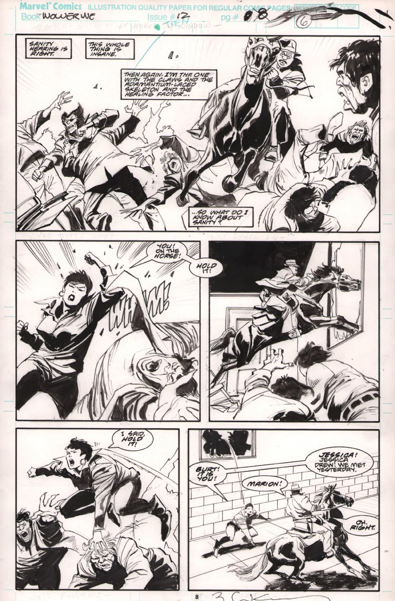 Wolverine #12 p.8 - Wolverine & Jessica Drew - Signed by Bill - 1989 by ...